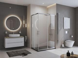 Душевой поддон из искусственного камня BelBagno Uno 120x90 TRAY-MR-UNO-AH-120/90-35-NERO-CR Черный матовый